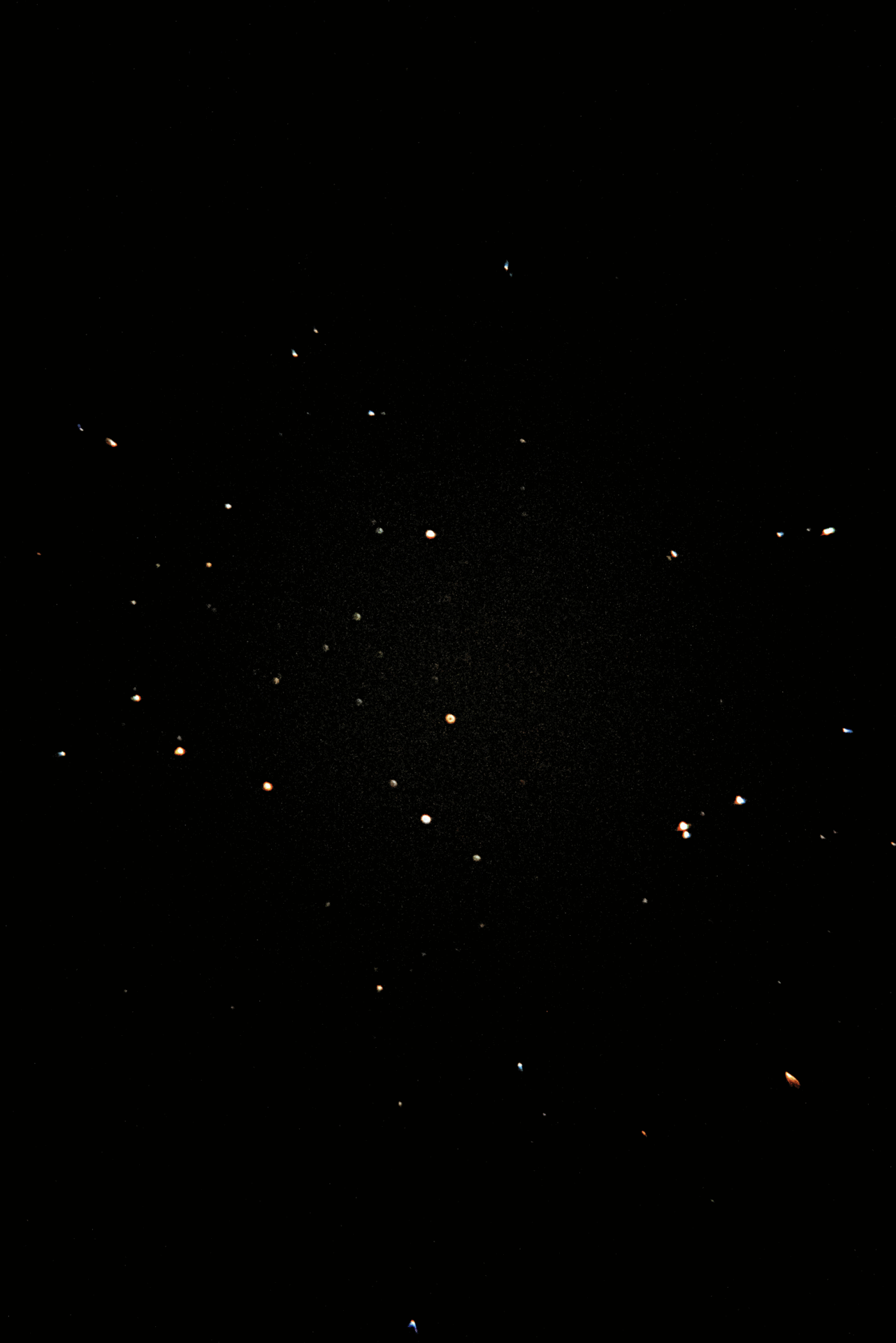 Animation blinking between two exposures of a faint galaxy field