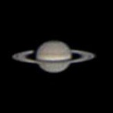 Saturn and its rings through the telescope